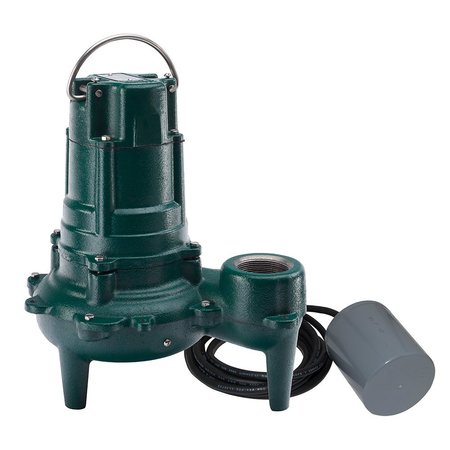 Zoeller Waste-Mate 2 in. 115V 9.4A 1/2 hp 128 gpm NPT Cast Iron Sewage Pump 267-0032